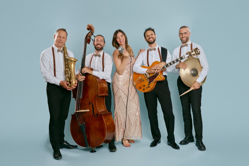 The Jazz Silhouettes five-piece in daylight attire